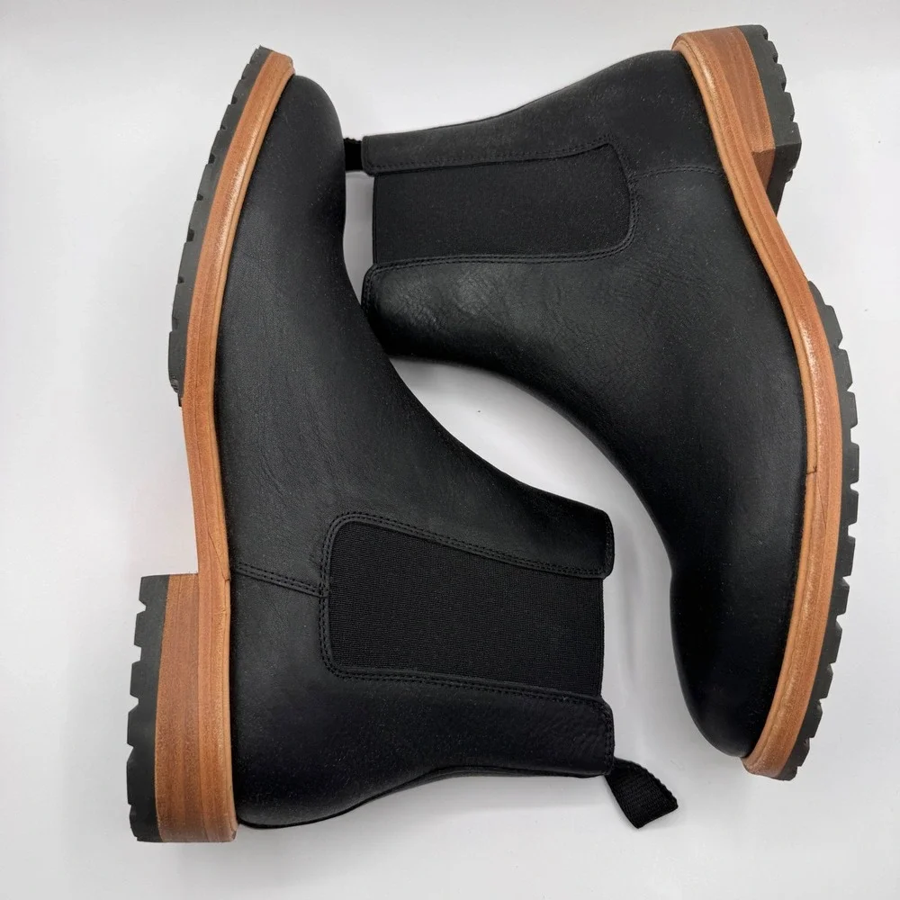 Nisolo Marco Everyday Chelsea Boot Black Leather Men 10 Pull-On‎ Water Resistant